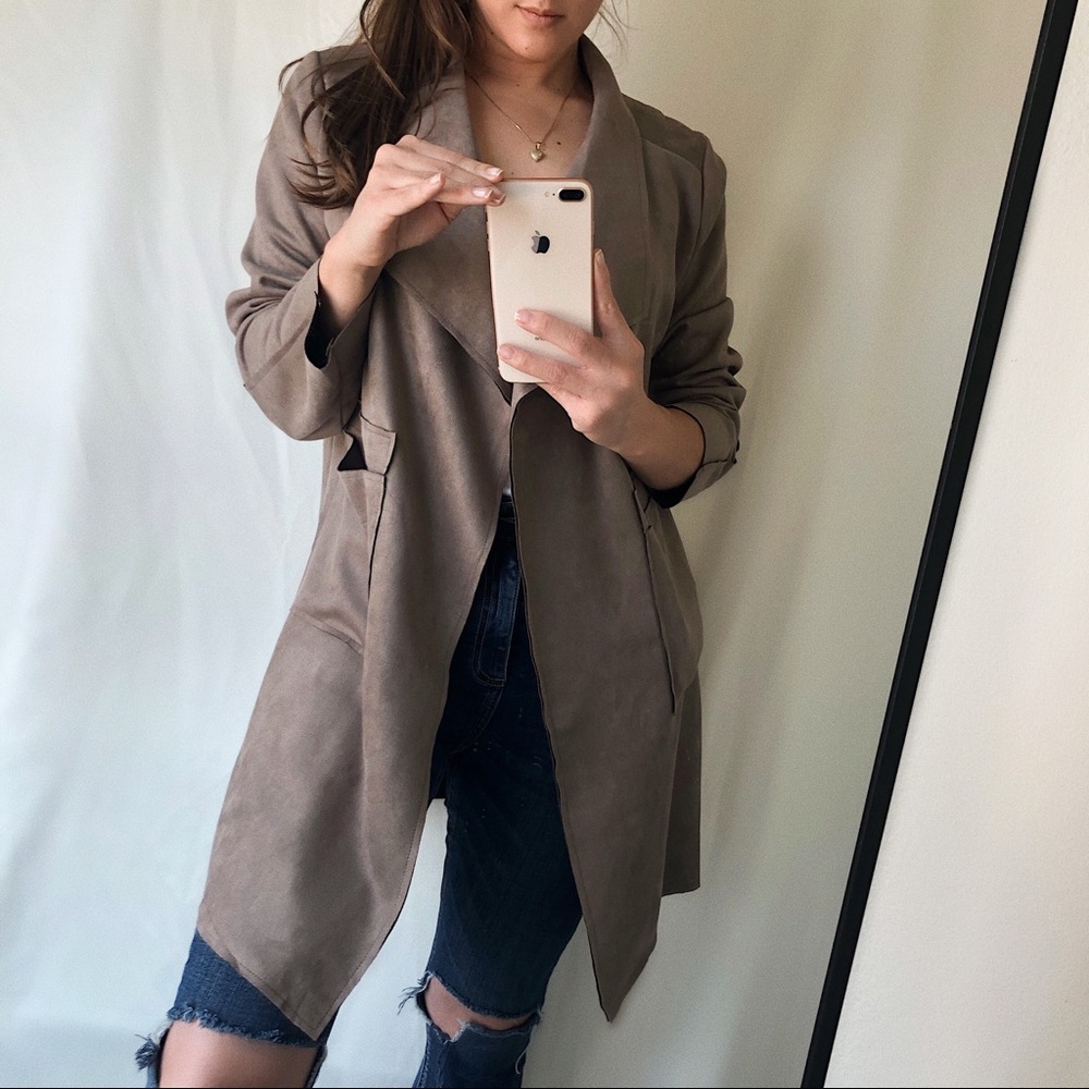 Suede Feel cardigan Jacket